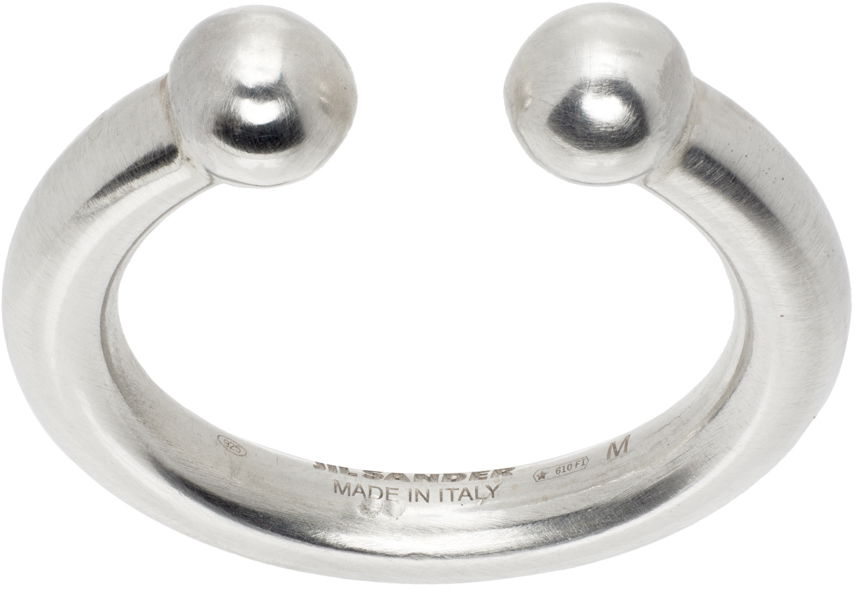 Пръстен Jil Sander Open Band Ring Сиво | J29UQ0006 P4865, 0