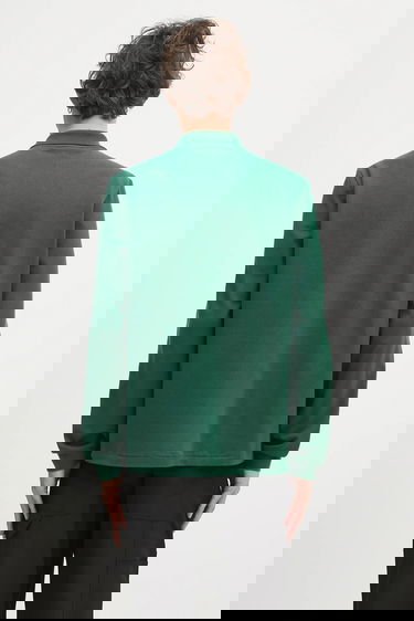 Поло тениска Lacoste Cotton Long-Sleeve Polo Зелено | L1312.032, 2