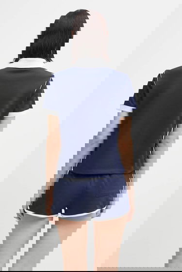 Комплект Sporty & Rich Crown 70S Pique Polo Shirt and Shorts Set Тъмно синьо | TO057621304BL107, 2