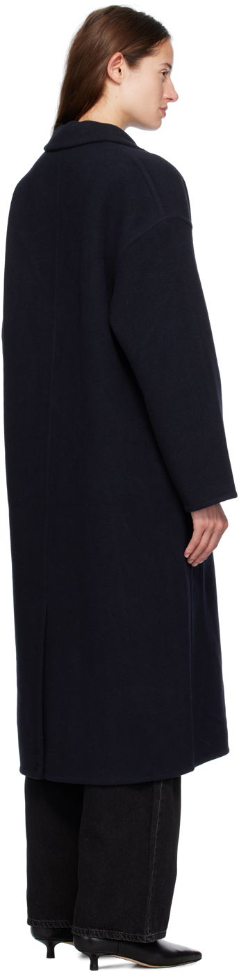 Палта rag & bone Thea Double-Breasted Long Coat Тъмно синьо | WAW24F2026VR26, 2