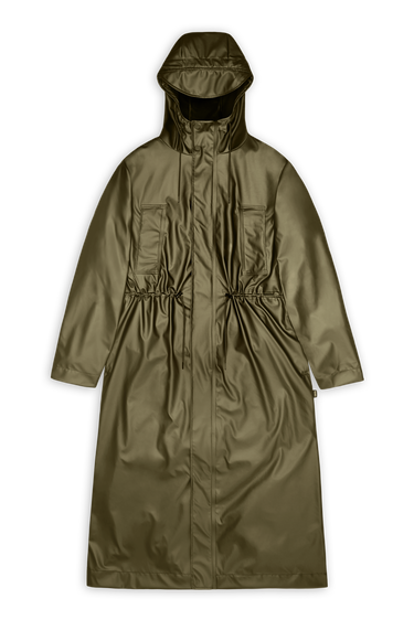 Дъждобран Rains Long Jacket With Adjustable Waist Зелено | 12120-105, 6