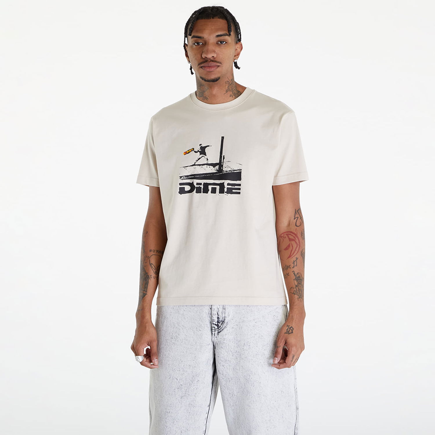 Тениска Dime Banky T-Shirt Fog Бяло | DIMESP2431FOG, 0