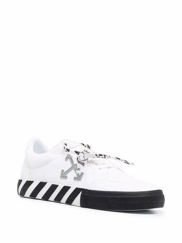 Кецове и обувки Off-White Off-White Low Vulcanized Canvas "White Black Grey" Бяло | OMIA085F21FAB0010155, 1