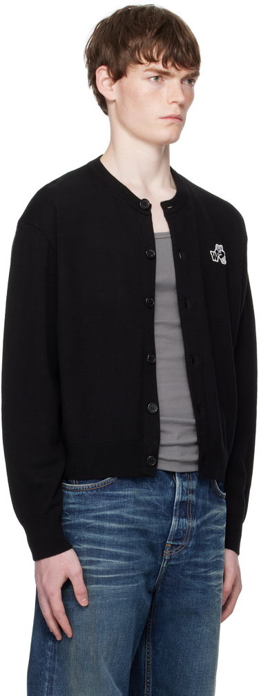 Пуловер We11done We11done Teddy Logo Cardigan Черно | WD-KC2-25-611-U-BK, 1
