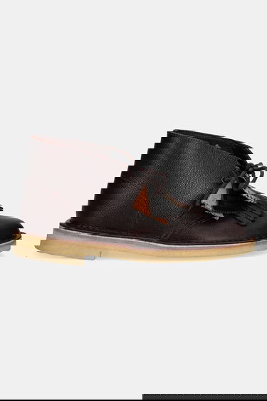 Кецове и обувки Clarks Fringed Textured Leather Desert Boot Кафяво | 26183082, 3