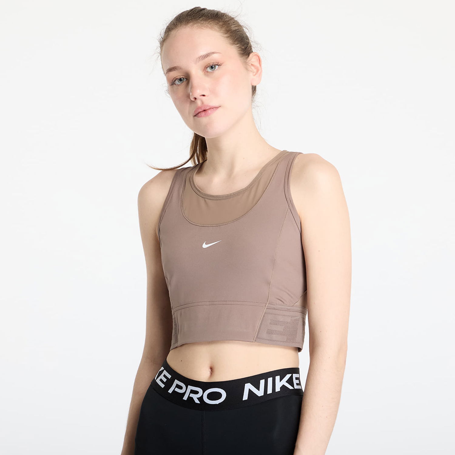 Потник Nike Pro Dri-FIT Cropped Tank Top Кафяво | HJ1192-233, 1