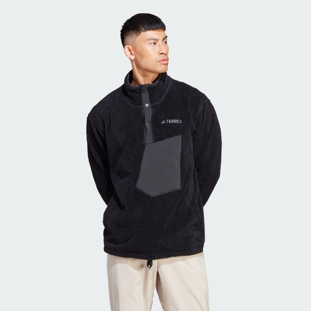 Суитчър adidas Performance Terrex XPLORIC High Pile Fleece Pullover Черно | IB6553, 0