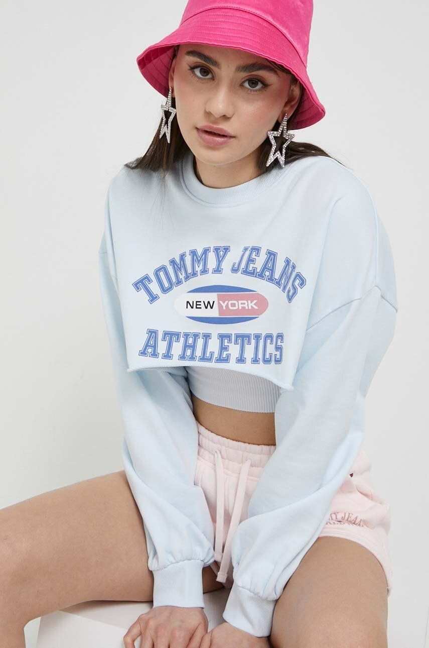 Суитчър Tommy Hilfiger Logo Crop Sweatshirt Синьо | DW0DW16134, 0