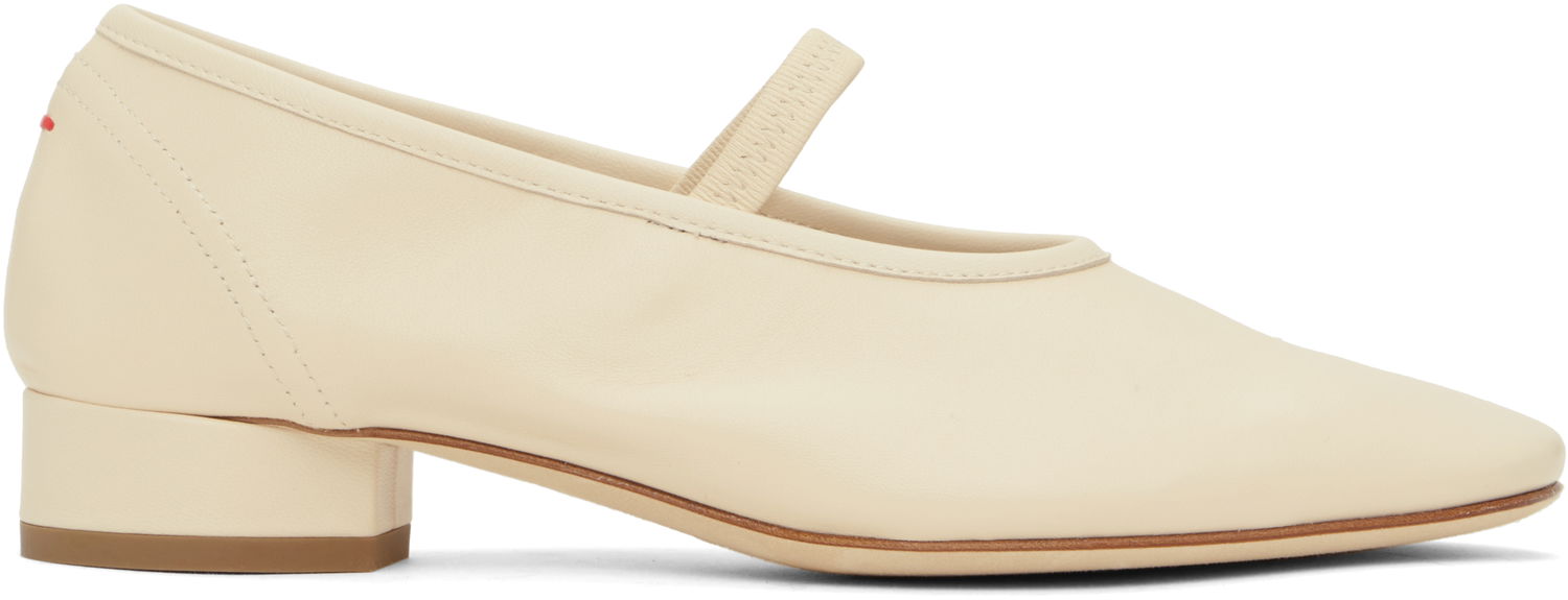Грижа за обувките Aeyde Aeyde Pippa Leather Ballerina Flats Бежово | A11-FL-GLVR25RO126-SS25-100-007, 0