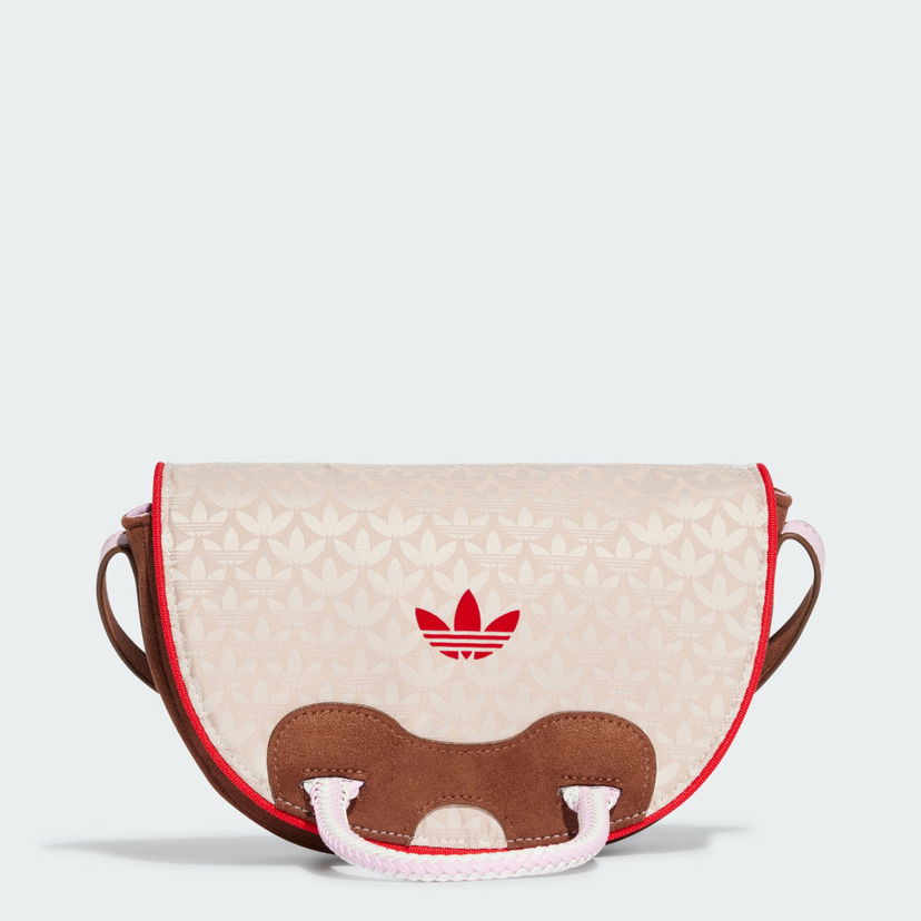 Раници и чанти adidas Originals Trefoil Monogram Jacquard Suede Satchel Bag Бежово | IT7336