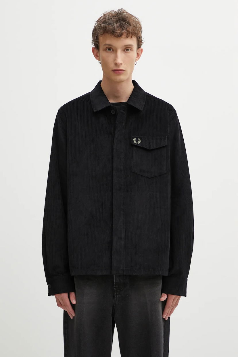 Риза Fred Perry Corduroy Shirt Regular Classic Collar Черно | M1717