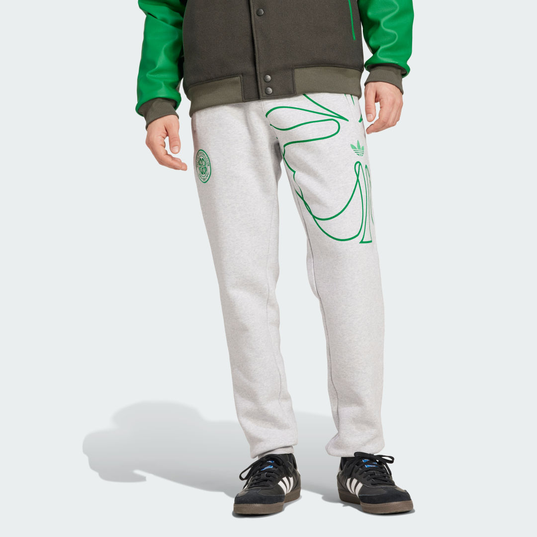 Спортни панталони adidas Performance Celtic FC St. Patrick's Day Pants Сиво | JF2839, 0