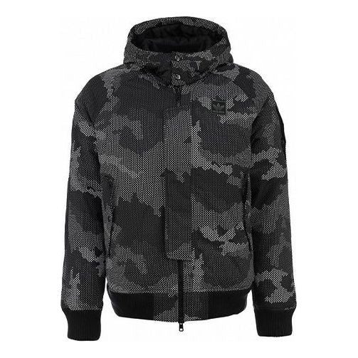 Яке бомбър adidas Originals Originals Stay Warm Windproof Camouflage Hooded Down Jacket Черно | AB7642