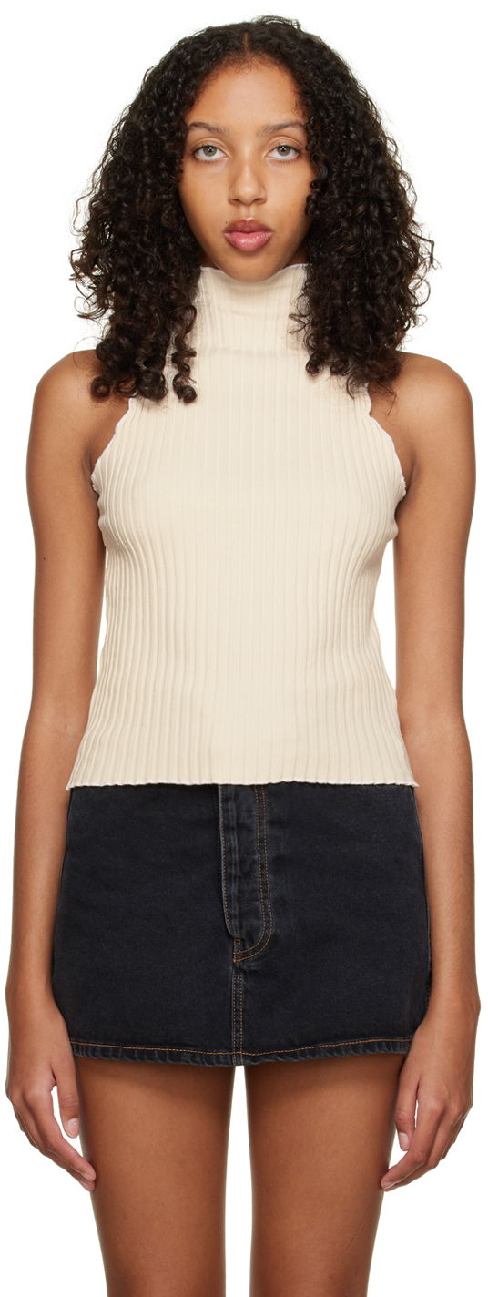 Потник John Elliott Sleeveless Turtleneck Top Бежово | WB223C11633A