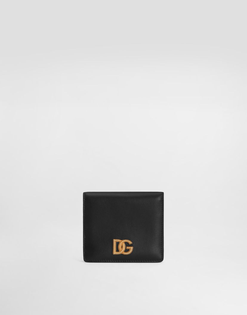 Портфейл Dolce & Gabbana Calfskin Wallet With Dg Logo Черно | BI3339AK27480999