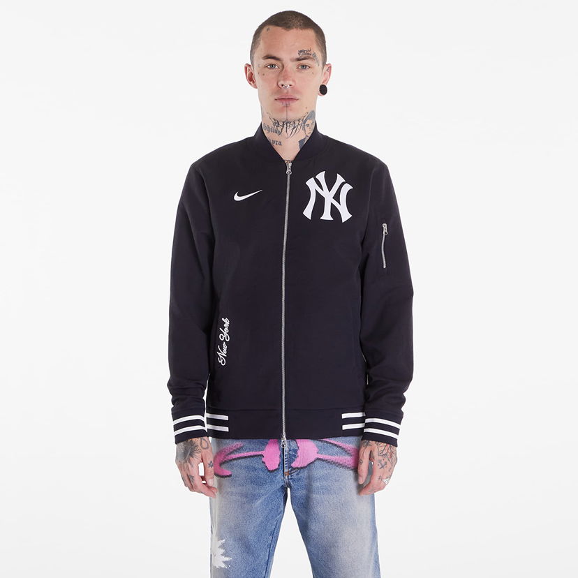 Яке бомбър Nike AC Bomber Jacket Pitch Blue/ Pitch Blue/ White Черно | 015D-03AZ-NK-132