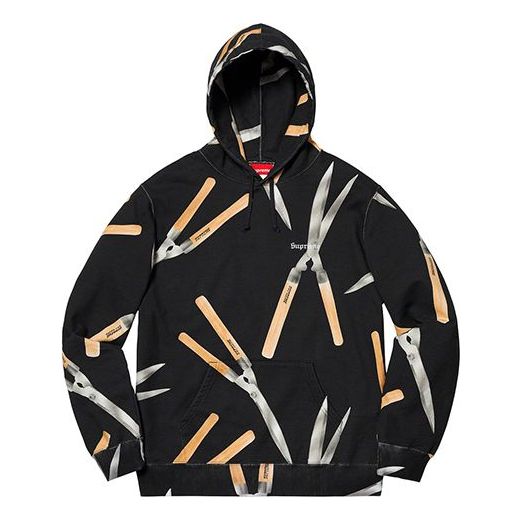 Суитчър Supreme Supreme SS19 Shears Print Hoodie Черно | SUP-SS19-160, 0