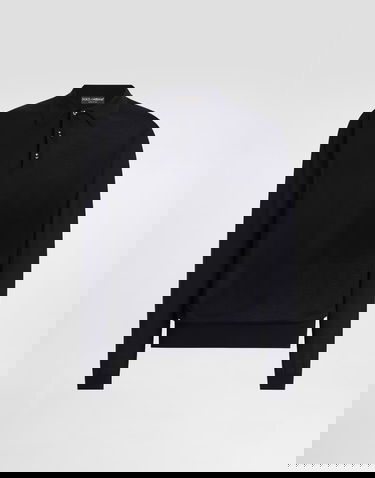 Поло тениска Dolce & Gabbana Cashmere Polo Shirt Тъмно синьо | GXZ25TJBW05B6712, 0