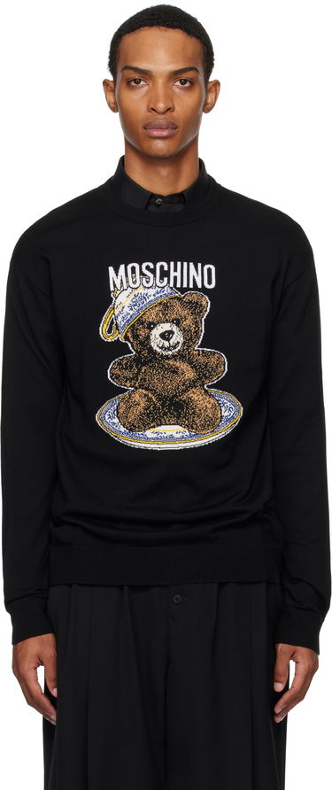 Пуловер Moschino Moschino Teddy Intarsia Wool Sweater Черно | 252ZZ092952002555, 0