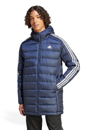 Парка adidas Originals Essentials 3-Stripes Light Down Hooded Тъмно синьо | IK3203