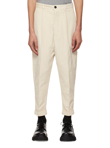 Панталони AMI Carrot Oversized Trousers Бежово | HTR101.288