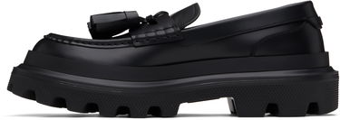 Кецове и обувки Dolce & Gabbana Brushed Calfskin Loafers Черно | A30262AB640, 2