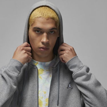 Суитчър Jordan Essentials Full-Zip Fleece Hoodie Сиво | DQ7350-091, 2