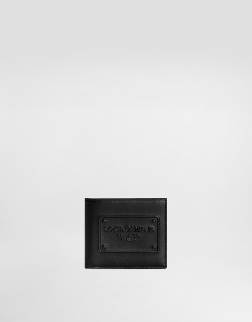 Портфейл Dolce & Gabbana Calfskin Leather Bifold Wallet With Raised Logo Черно | BP1321AG21880999