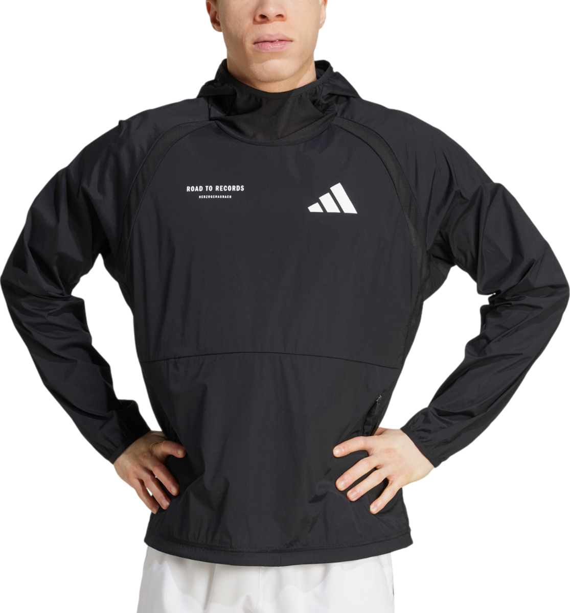 Ветровка adidas Originals Adizero Road to Records Hooded Jacket Черно | jd6471, 0
