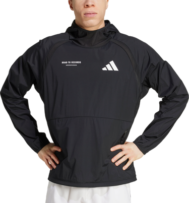 Ветровка adidas Originals Adizero Road to Records Hooded Jacket Черно | jd6471, 0