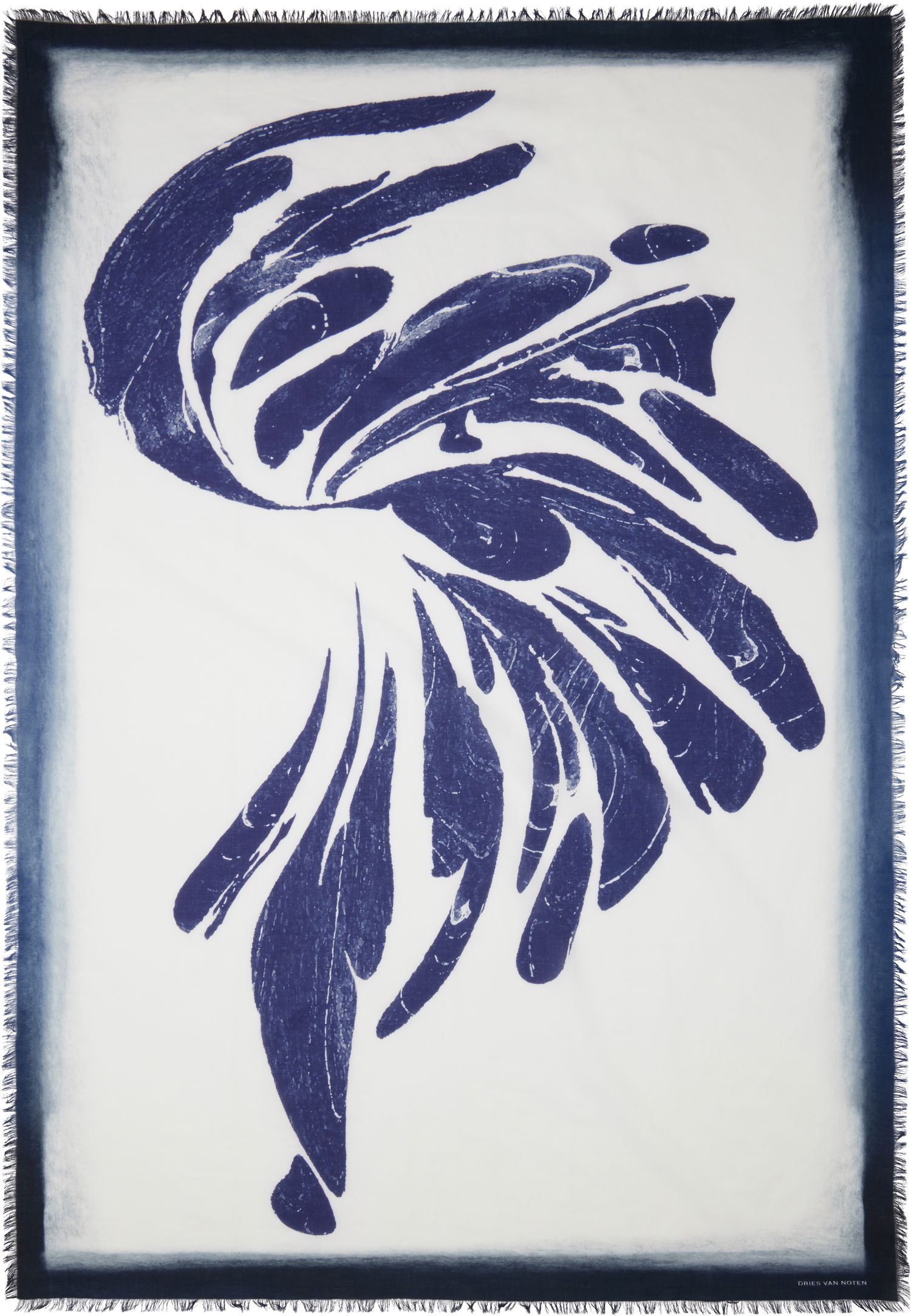 Шал Dries Van Noten Dries Van Noten Printed Shawl Синьо | 251-081300-1007, 0