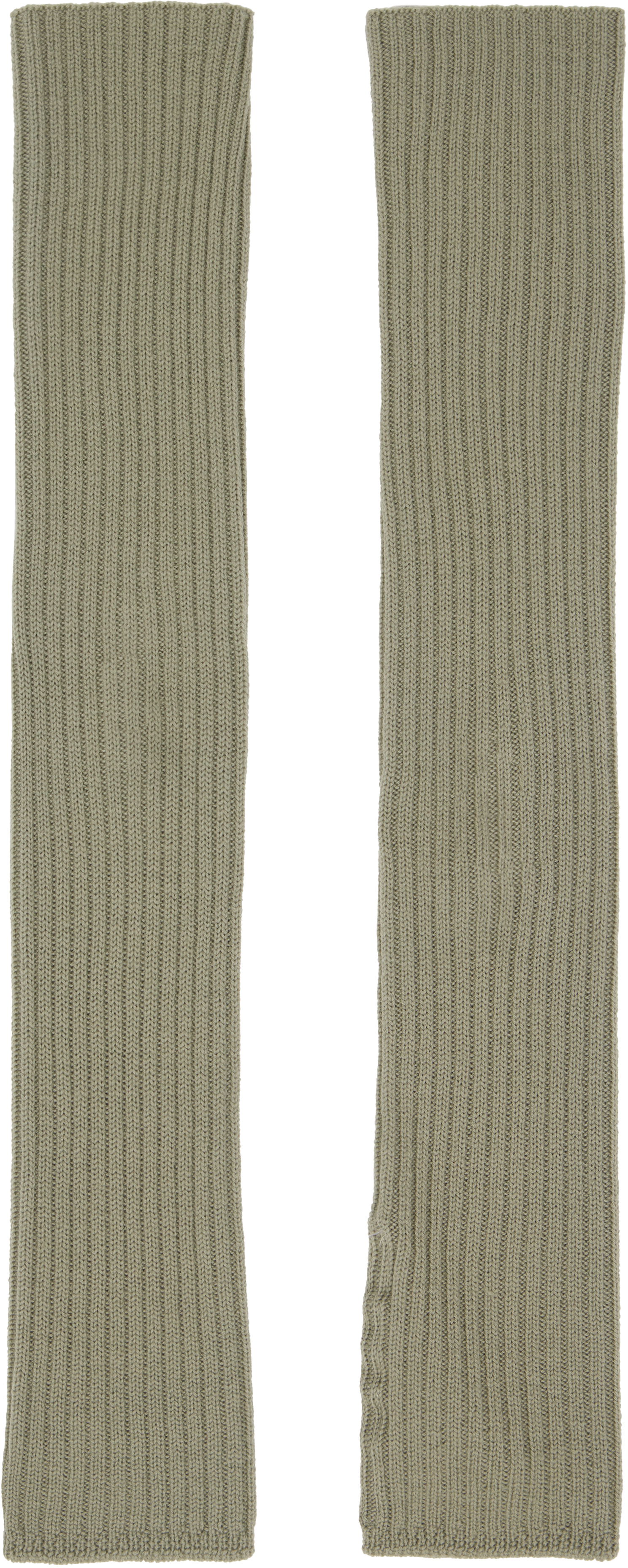 Ръкавици Rick Owens Rick Owens Hollywood Rasato Knit Arm Warmers Зелено | RU01E5488 M, 0
