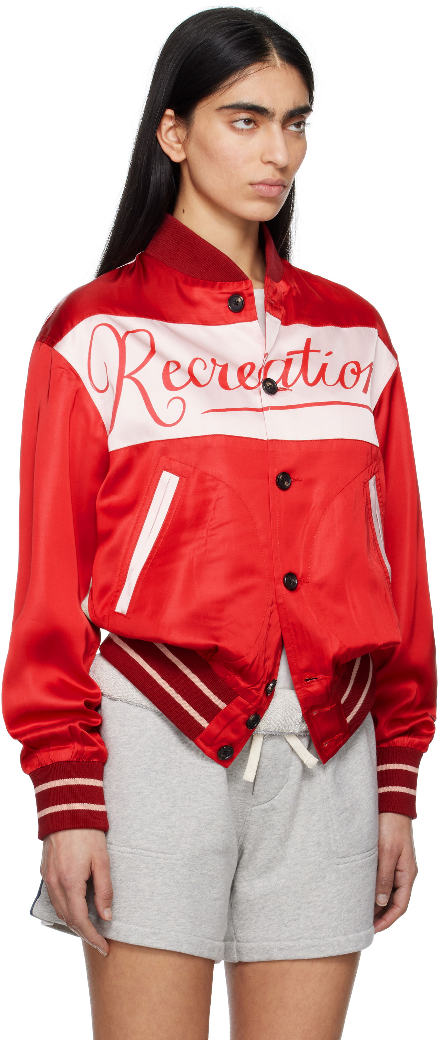 Яке бомбър Bode Bode Postcard Rally Jacket Червено | MRS25JA021, 1