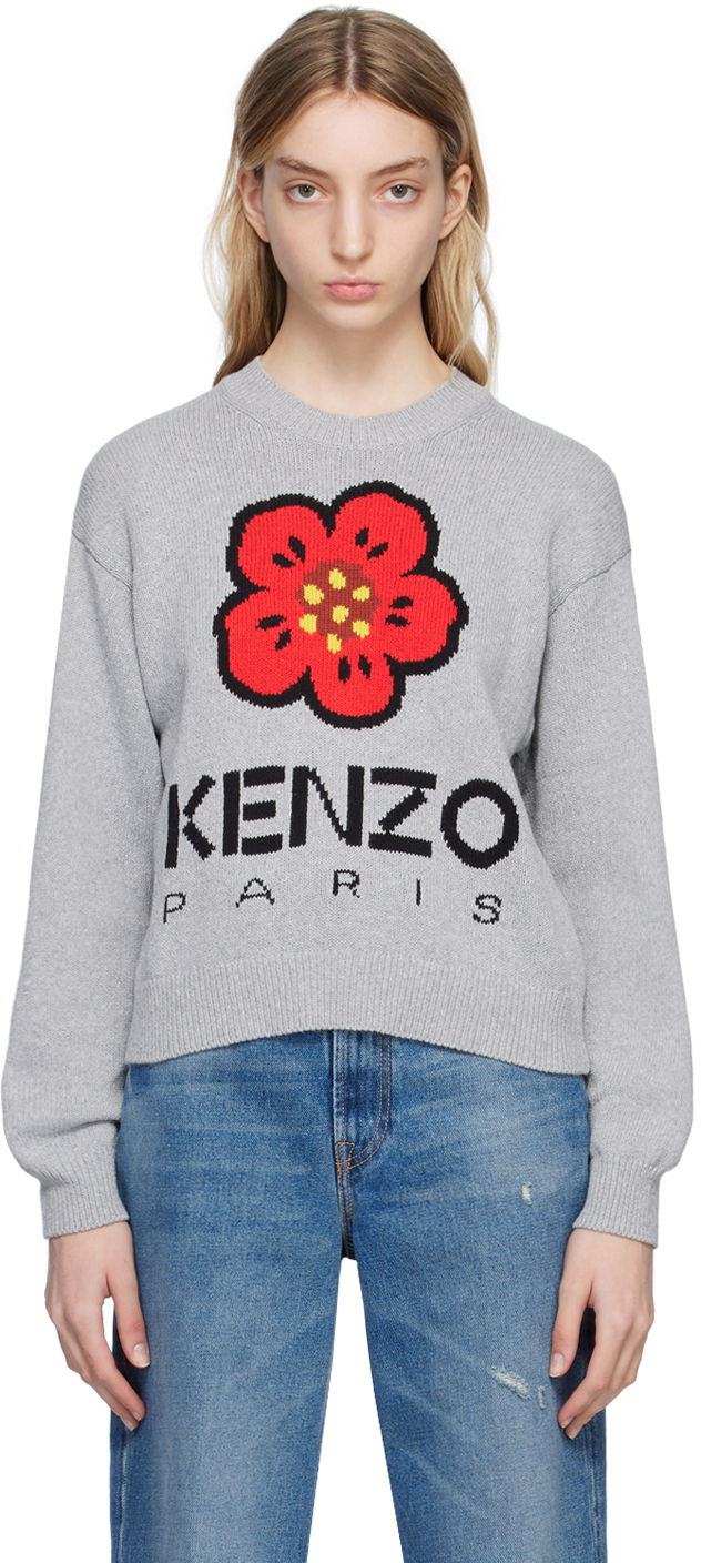 Пуловер KENZO Paris Boke Flower Sweater Сиво | FD52PU3803LD, 0