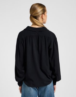 Риза Lee Regular Statement Collar Shirt Unionall Черно | 112371292, 0