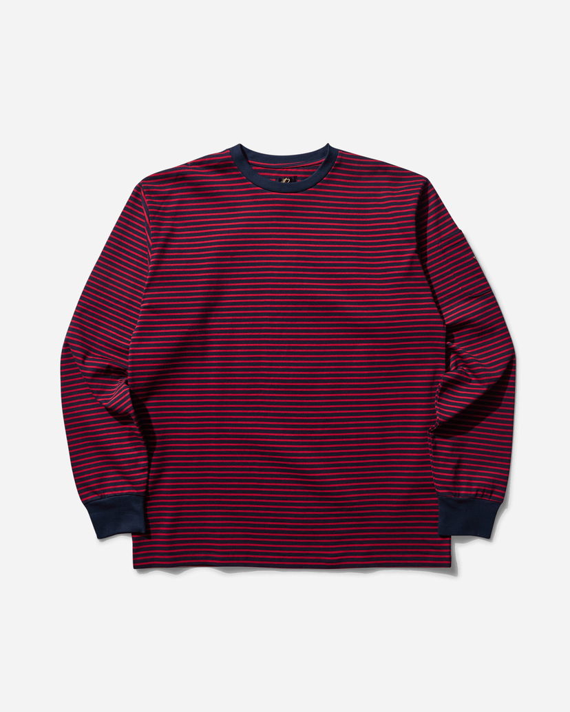 Тениска Needles Striped Crewneck Longsleeve T-shirt Червено | PU295 C1