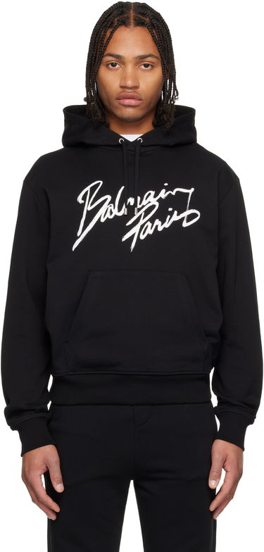 Суитчър Balmain 'Balmain Paris' Writing Hoodie Черно | FH2JR090BD27, 0