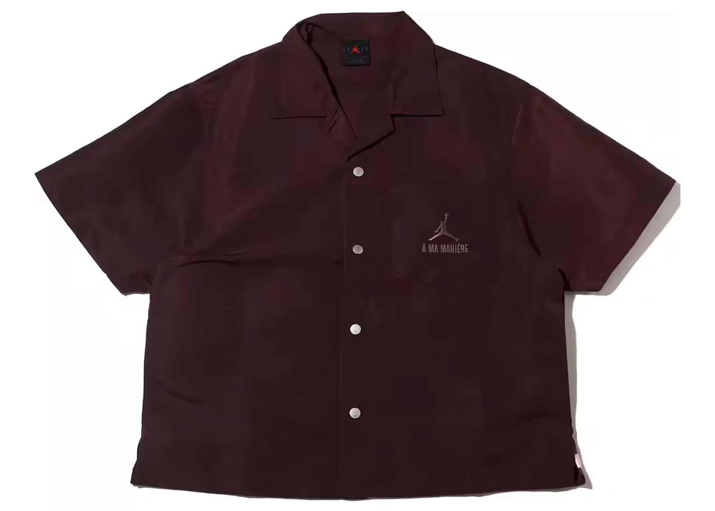 Риза Jordan A Ma Maniere x Warm Up Shirt Mahogany Бургунди | DV7461-263, 0