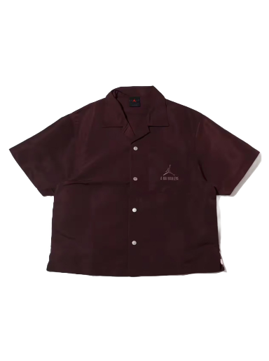 Риза Jordan A Ma Maniere x Warm Up Shirt Mahogany Бургунди | DV7461-263