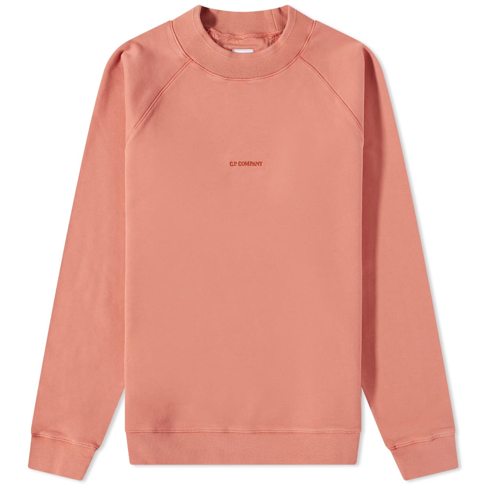 Пуловер C.P. Company Garment Dyed Centre Logo Crewneck Розово | 13CMSS310A-006372G-476, 0