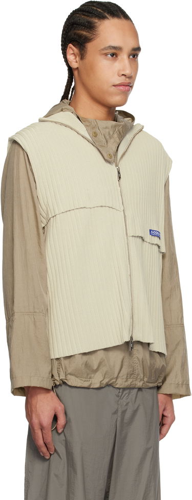 Пуловер A-COLD-WALL* A-COLD-WALL* Panel Knit Vest Бежово | ACWMK204, 1