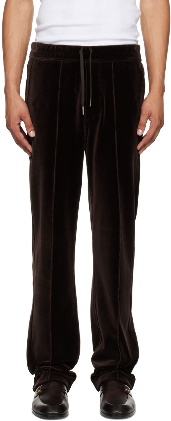 Спортни панталони Tom Ford Brown Pinched Seam Sweatpants Кафяво | JAL016-JMC009S23, 0