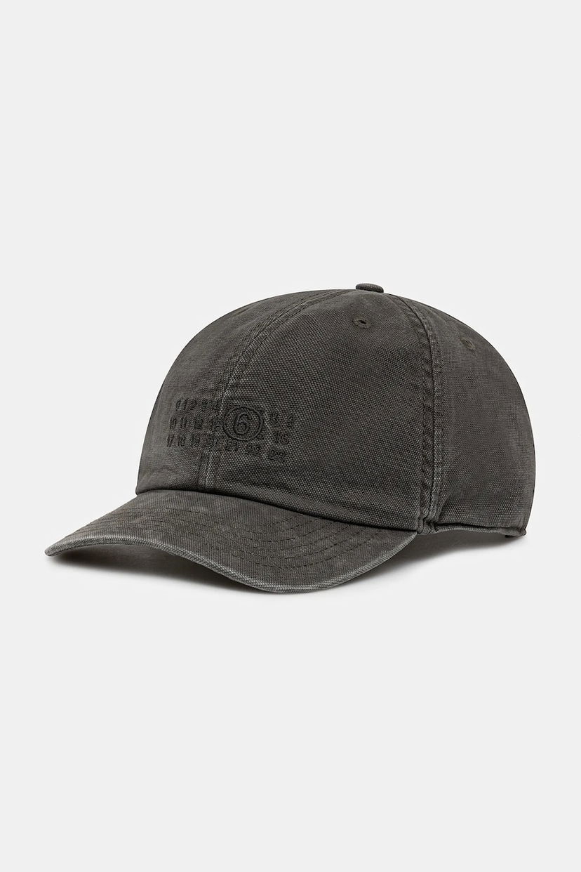 Шапка с козирка Maison Margiela MM6 Maison Margiela Cotton Baseball Cap Сиво | SH0TC0005.M35346.860