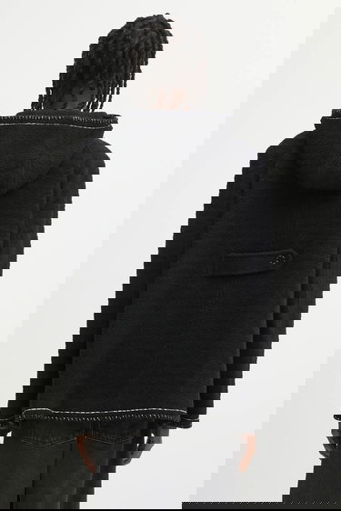 Палта ADER ERROR Wool Blend Hooded Coat with Contrast Stitching Черно | BO01FWCT0104BK, 2