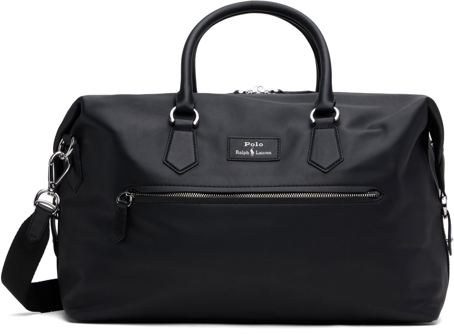 Чанта за пътуване Polo by Ralph Lauren Ralph Lauren Smooth Leather Large Duffle Bag Черно | 405962455001, 0