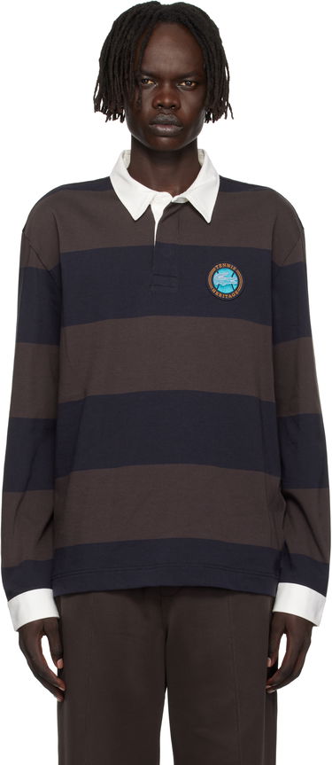 Поло тениска Lacoste Lacoste Relaxed Fit Striped Rugby Polo Кафяво | KH5916_6IY, 0