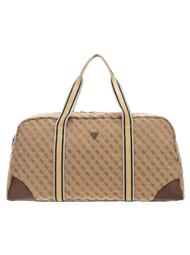 Чанта за пътуване GUESS Strave 4G Logo Weekender Bag Бежово | TMVJACP3235