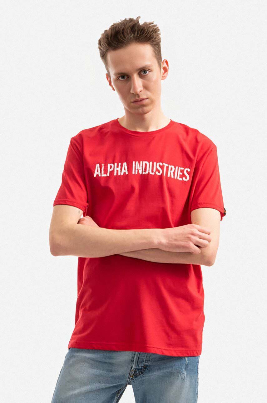 Тениска Alpha Industries T-Shirt With Print Червено | 116512.451, 0