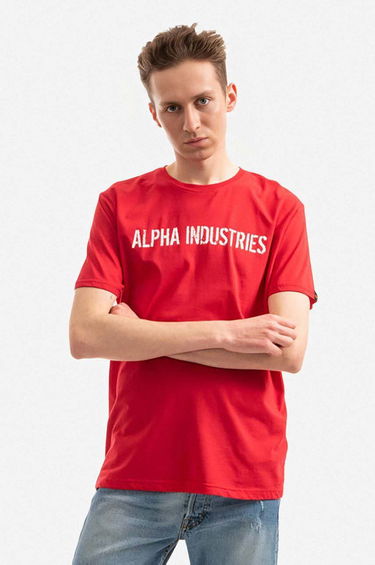 Тениска Alpha Industries T-Shirt With Print Червено | 116512.451, 0