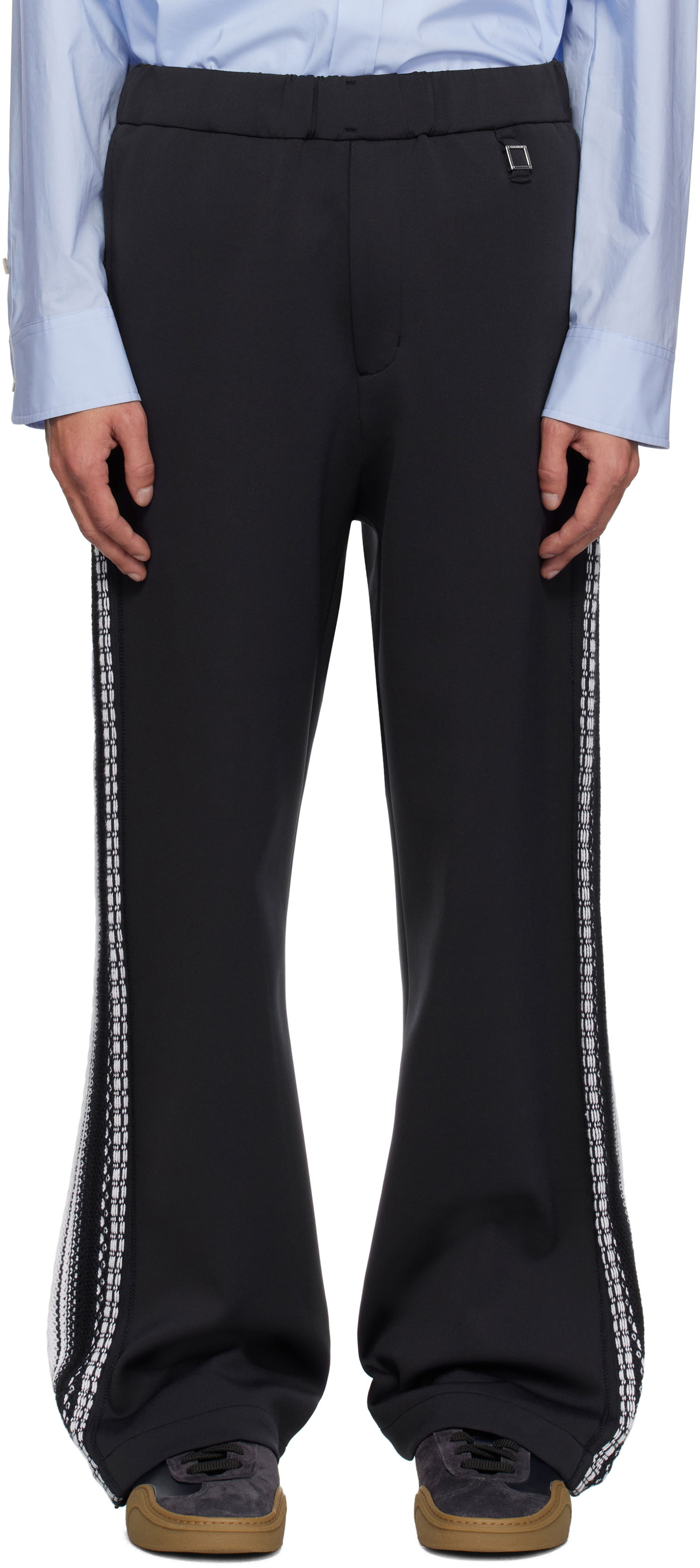 Панталони WOOYOUNGMI Wooyoungmi Knit Detail Track Pants Черно | W251PT17, 0